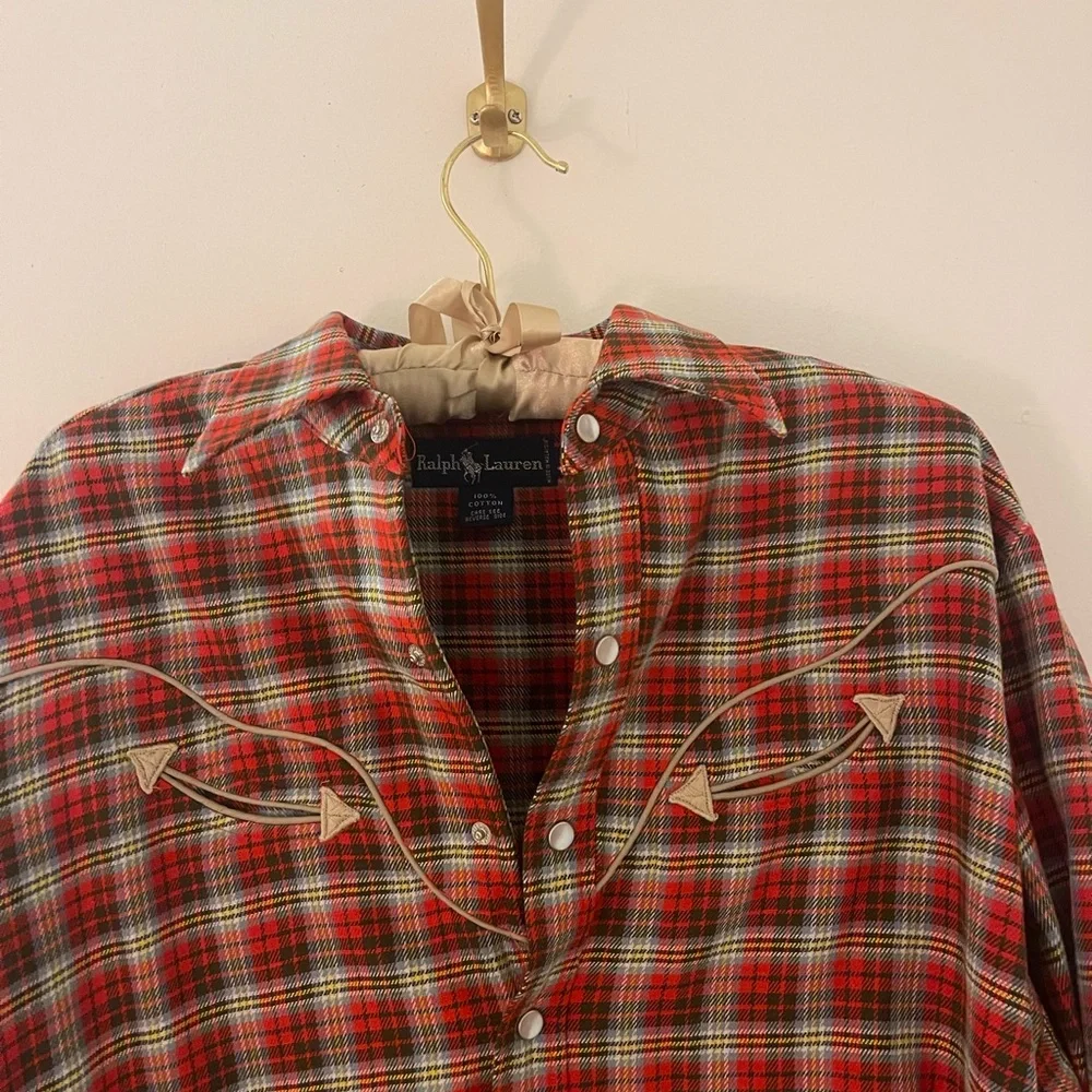 ralph lauren 100% cotton size 8 button up beautiful top - Picture 4 of 7